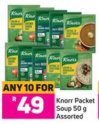 Knorr Packet Soup Assorted-For 10 x 50