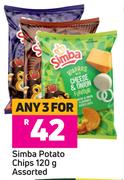 Simba Potato Chips Assorted-For 3 x 120g