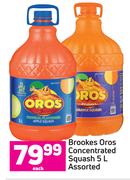 Brookes Oros Concentrated Squash Assorted-5L Each