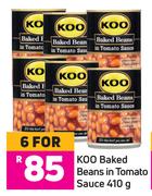 Koo Baked Beans In Tomato Sauce-For 6 x 410g