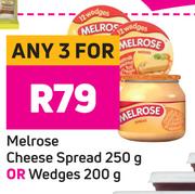 Melrose Cheese Spread 250g Or Wedges 200g-For Any 3