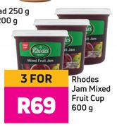 Rhodes Jam Mixed Fruit Cup-For 3 x 600g