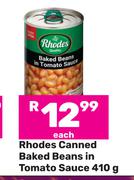Rhodes Canned Baked Beans In Tomato Sauce-410g