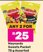 Maynards Sweets Packet Assorted-For Any 2 x 75g