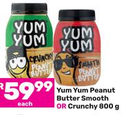 Yum Yum Peanut Butter (Smooth Or Crunchy)-800g Each