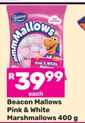 Beacon Mallows Pink & White Marshmallows-400g Each
