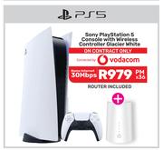 Sony PS5 Console With Wireless Controller Glacier White-On Home Internet 30Mbps