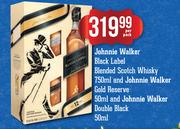 Johnnie Walker Black Label Blended Scotch Whisky-750ml & Johnnie Walker Gold Reserve-50ml Per Pack
