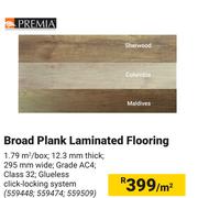 Premia Broad Plank Laminated Flooring-Per Sqm
