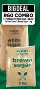Food Lover's White Sugar 2Kg And Food Lover's Brown Sugar 2Kg-Per Combo