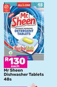 Mr Sheen Dishwasher Tablets-48s Each