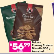 Bakers Romany Creams Biscuits Assorted-500g Each