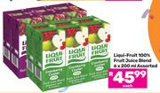 Liqui Fruit 100% Fruit Juice Blend Assorted-6 x 200ml Each