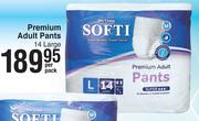 Softi Premium Adult Pants (Large)-14 Per Pack