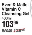 Garnier Even & Matte Vitamin C Clensing Gel-400ml