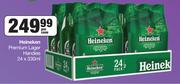 Heineken Premium Lager Handies-24 x 330ml Per Case