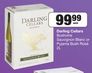 Darling Cellars Bushvine Sauvignon Blanc Or Pyjama Bush Rose-2L Each