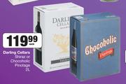 Darling Cellars Shiraz Or Chocoholic Pinotage-2L Each