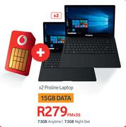2 x Proline Laptop + 15GB Data Sim