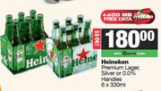 Heineken Premium Lager Silver Or 0.0% Handies-For 2 x 6 x 330ml