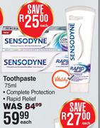Sensodyne Toothpaste-75ml Each