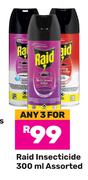 Raid Insecticide Assorted-For Any 3 x 300ml