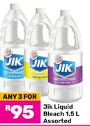 Jik Liquid Bleach Assorted-For Any 3 x 1.5L