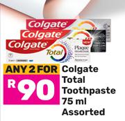 Colgate Total Toothpaste Assorted-For Any 2 x 75ml