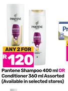 Pantene Shampoo 400ml Or Conditioner 360ml Assorted-For Any 2