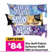 Sta Soft Fabric Softener Refill Assorted-For Any 3 x 500ml