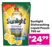 Sunlight Dishwashing Liquid Pouch-750ml Each
