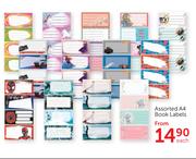 Assorted A4 Book Labels-Each
