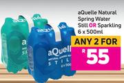 Aquelle Natural Spring Water Still Or Sparkling 6 x 500ml-For Any 2
