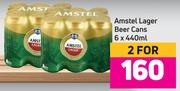 Amstel Lager Beer Cans 6 x 440ml-For 2