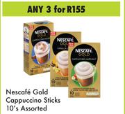 Nescafe Gold Cappuccino Sticks 10's Pack-For Any 3