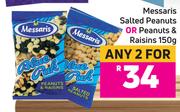 Messaris Salted Peanuts Or Peanuts & Raisins 150g-For Any 2
