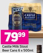 Castle Milk Stout Beer Cans 6 x 500ml