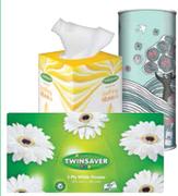 Twinsaver 2 Ply Facial Tissues 180 Pack (Assorted)