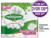 Twinsaver 2 Ply Toilet Rolls 9 Pack-For 1