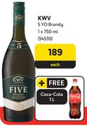 KWV 5 Yo Brandy-750ml Each