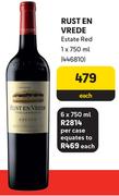 Rust En Vrede Estate Red-750ml Each