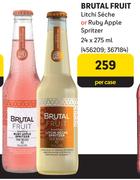 Brutal Fruit Litchi Seche Or Ruby Apple Spritzer-24 x 275ml Per Case