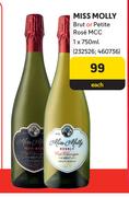 Miss Molly Brut Or Petite Rose MCC-750ml Each
