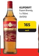 Klipdrift Export Brandy-750ml Each