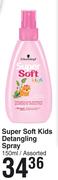 Schwarzkopf Super Soft Kids Detangling Spray Assorted-150ml