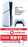 Sony Play Station 5 Slim Digital Console-Home Internet 200GB
