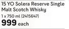 Glenfiddich 15 Yo Solera Reserve Single Malt Whisky-750ml Each