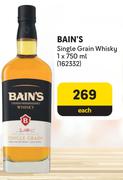 Bain's Single Grain Whisky-750ml Each