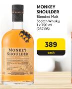 Monkey Shoulder Blended Shoulder Blended Malt Scotch Whisky-750ml Each