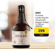 KWV Cruxland London Dry Gin Infused With Kalahari Truffles-750ml Each
